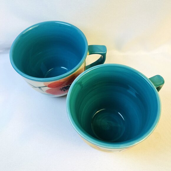 Pioneer Woman Mugs "From My Frontier to Yours" Stoneware Coffee Cups Set of TWO - Picture 2 of 4